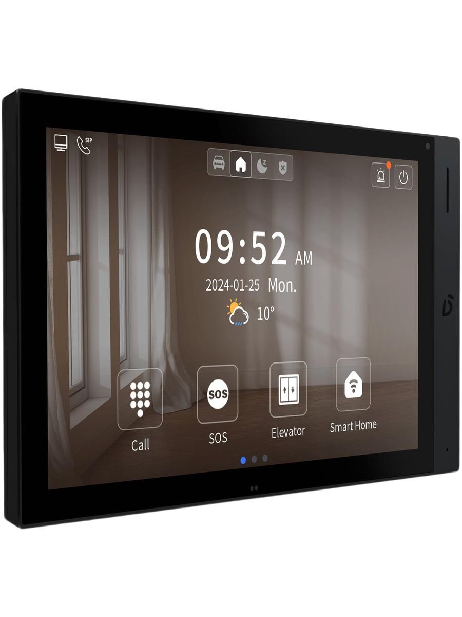 Монитор IP-видеодомофона Dnake H618W/F, Android, PoE, Wi-Fi, 10 дюймов, встроенный в стену монтаж