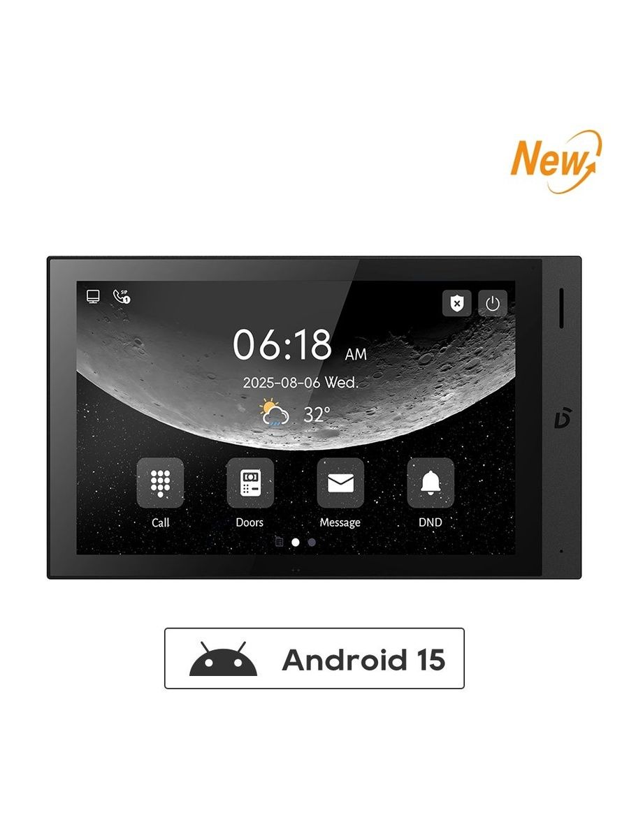Монитор IP-видеодомофона Dnake H618G Pro, Android 15, PoE, Wi-Fi 6, ПЗУ 32 ГБ, 10.1 дюймов, возможность интеграции с "умным домом"