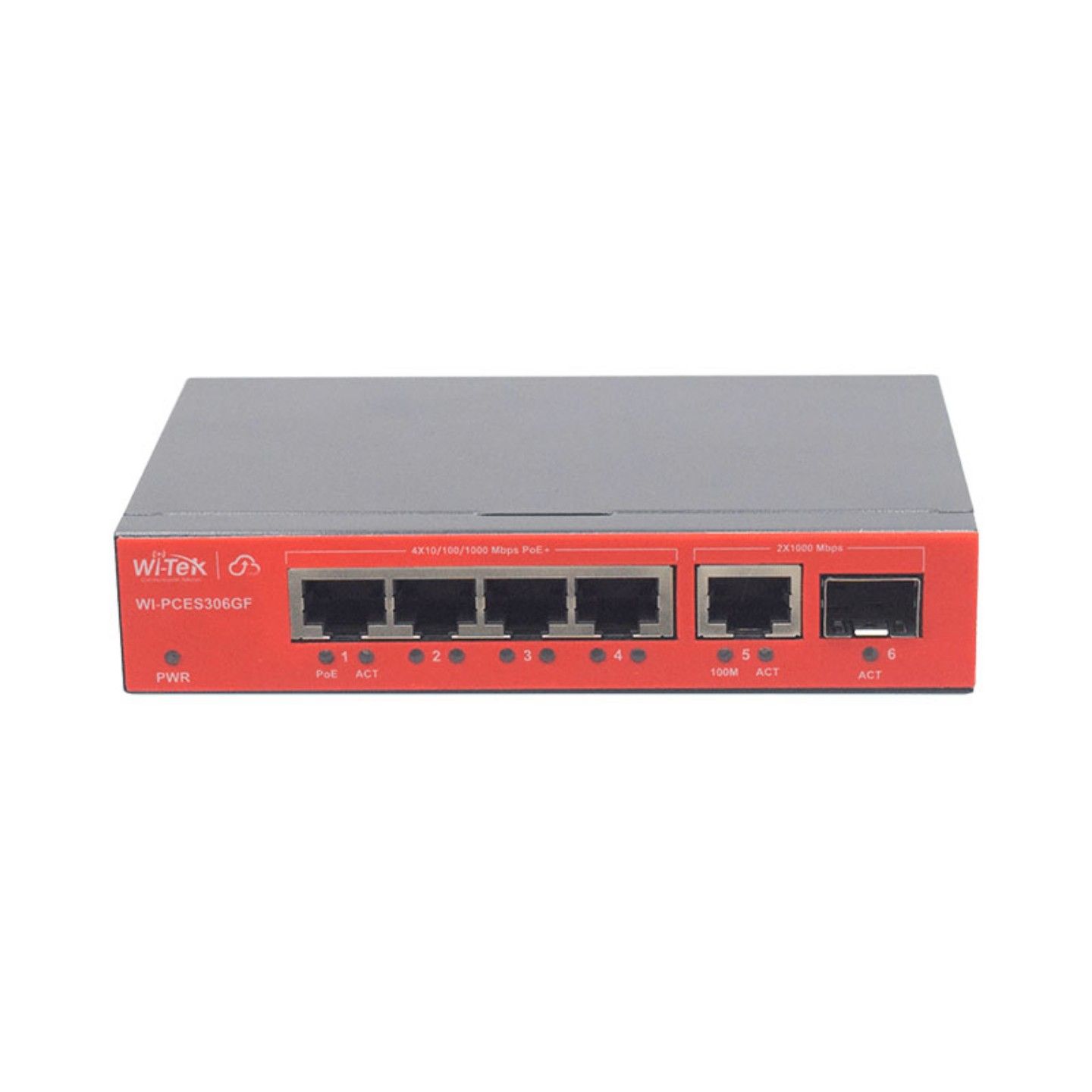 Коммутатор настраиваемый WI-PCES306GF, PoE 60Вт, порты 4 PoE GE + 1GE + 1SFP, Easy Smart