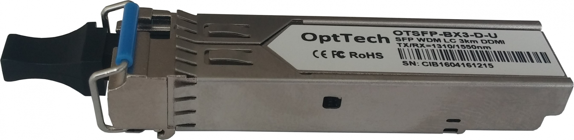 Модуль SFP, WDM, TX/RX=1310/1550nm, LC, 3km, DDMI