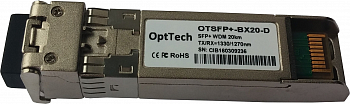 Модуль SFP+, WDM, TX/RX=1330/1270nm, 20km