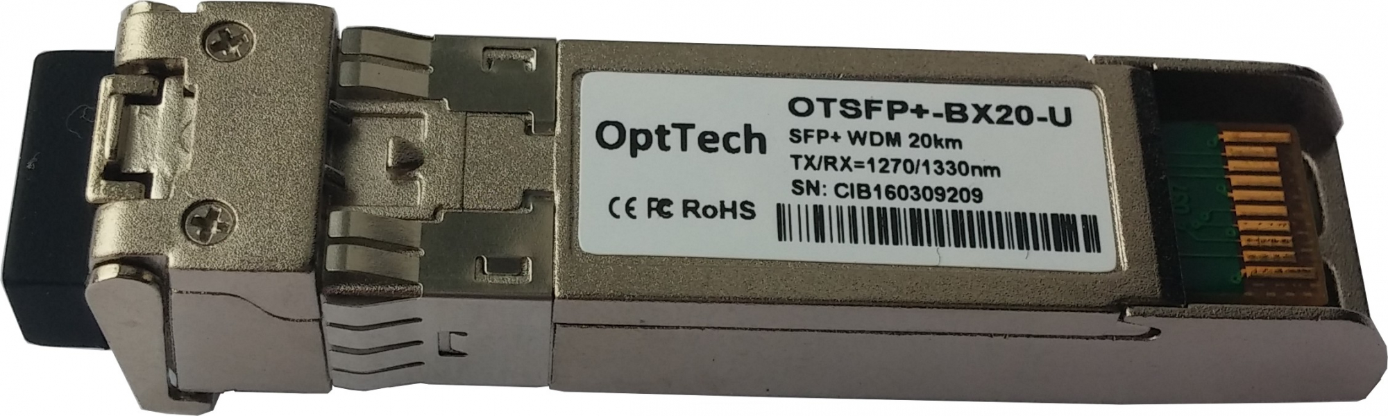 Модуль SFP+, WDM, TX/RX=1270/1330nm, 20km