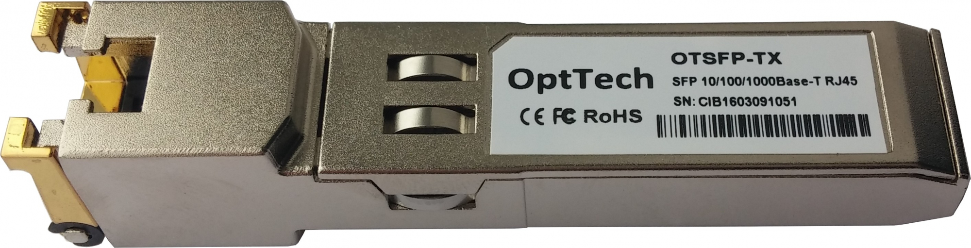 Модуль SFP, 100/1000Base-T, RJ45