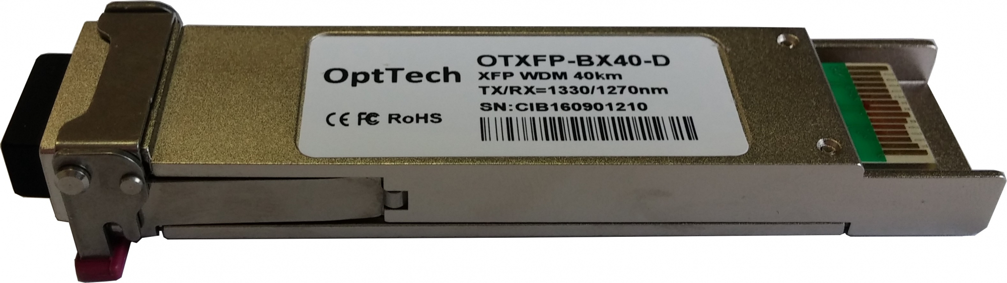 Модуль XFP, WDM, TX/RX=1330/1270nm, 40km