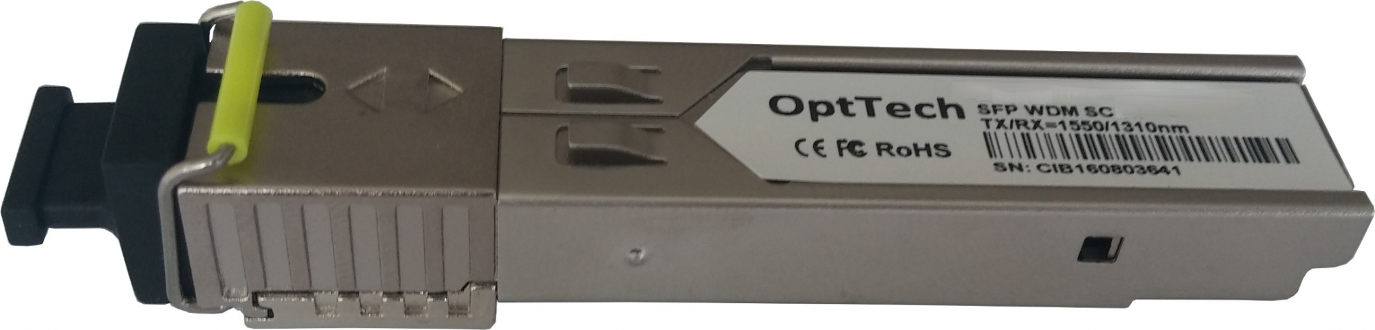 Модуль SFP, 155Mbps, WDM, TX/RX=1550/1310nm, SM, SC, 20km, DDMI