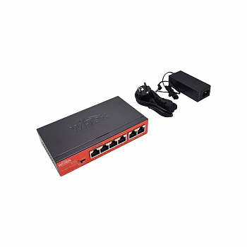 Коммутатор неуправляемый Wi-Tek WI-PS205 v4, PoE 65Вт, порты 4PoE FE + 2FE, режим 250м и VLAN, Watchdog, v4