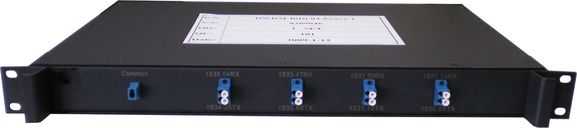 Мультиплексор DWDM, одно волокно, 4 канала, 8 длин волн с 1529.55нм по 1535.04нм, Type 1, LC