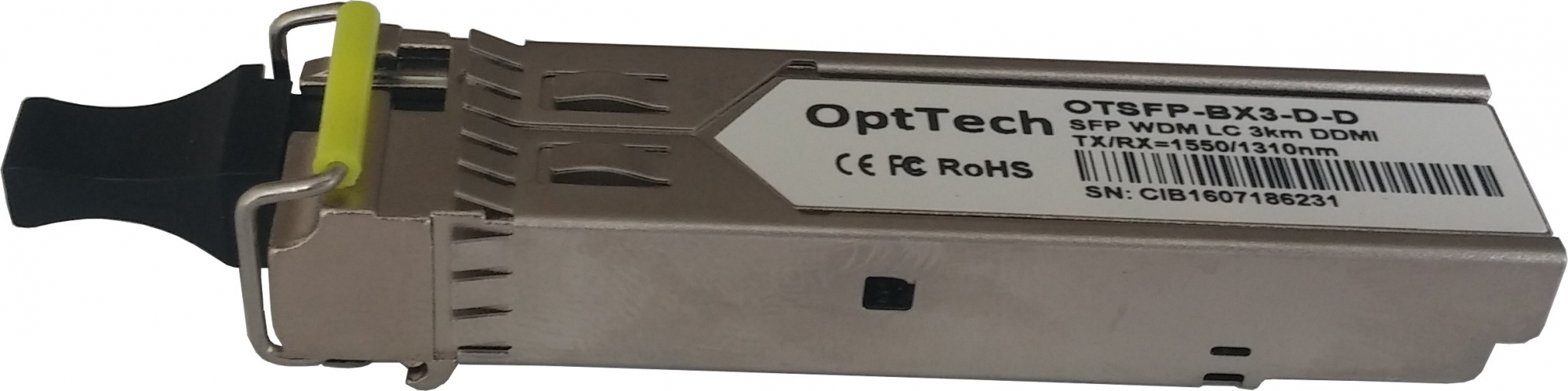 Модуль SFP, WDM, TX/RX=1550/1310nm, LC, 3km, DDMI
