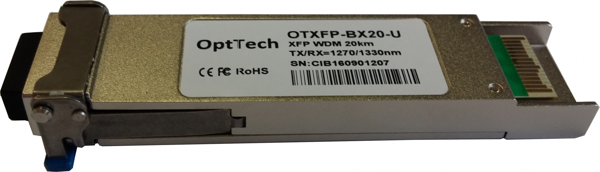 Модуль XFP, WDM, TX/RX=1270/1330nm, 20km