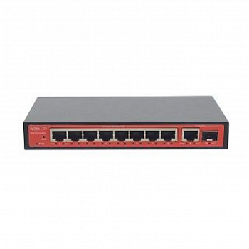 Коммутатор настраиваемый WI-PCES308GF, PoE 60Вт, порты 8 PoE GE + 1 GE + 1 SFP, Easy Smart