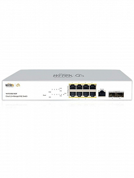 Коммутатор управляемый Wi-Tek WI-PCMS310GF v2, уровень L2, 8GbE-T + 2порта SFP + 1консольный порт, поддержка PoE